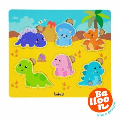QUEBRA-CABEÇA DE ENCAIXE DINOSSAUROS